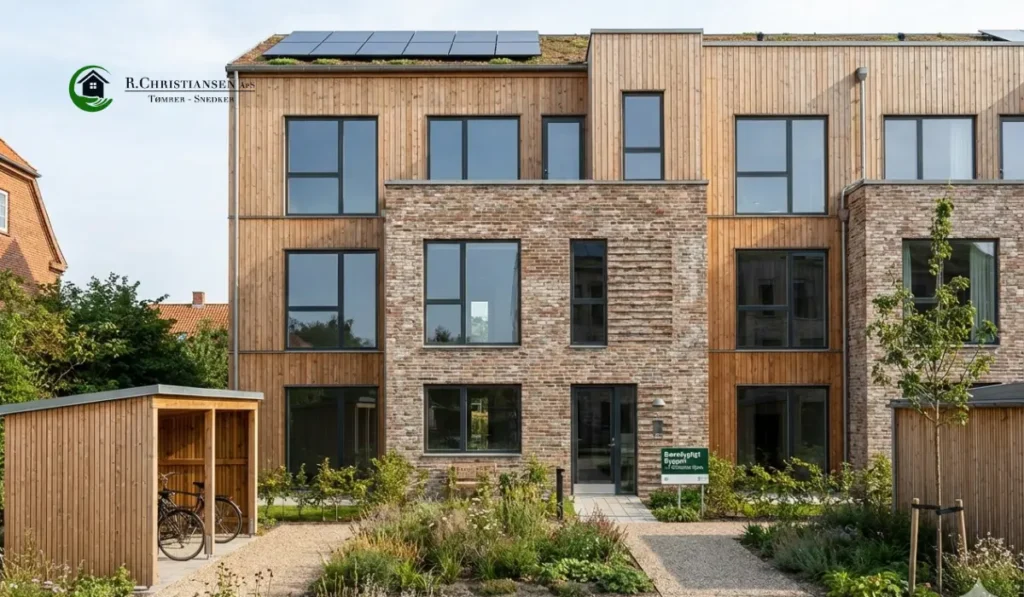 Grønne materialer Træ, genbrugsmursten og lav-energi løsninger